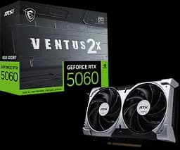 Відеокарта GeForce RTX 5060 8GB MSI Ventus 2X OC (RTX 5060 8G VENTUS 2X OC) Б/В