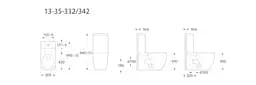 Унітаз-компакт Volle Orlando 13-35-342 з кришкою Soft Close Slim, Білий - мініатюра 4