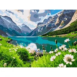 Картина по номерам Strateg Альпийская долина 30х40 см (SS-1292)