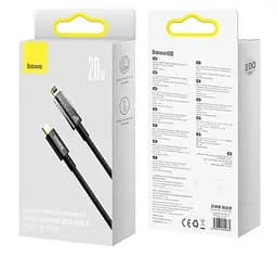Кабель Baseus Explorer Series Auto Power-Off Fast Charging Data Cable Type-C to IP 20W 1m CATS000001 Black - мініатюра 4