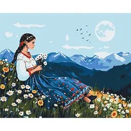 Картина за номерами на підрамнику Brushme Квітучий пагорб