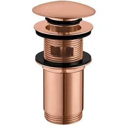Донний клапан Omnires click-clack brushed copper A706CPB, Золотий