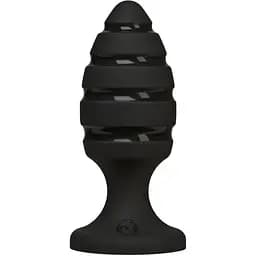 Анальний плаг зі спіральним каналом Doc Johnson Platinum Premium silicone - The Blast - Black