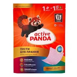 Листи для прання Active Panda Bright Color для кольорових речей 15 шт