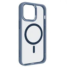 Чехол для Apple iPhone 13 Pro Max, Unit MagSafe, голубой, прозрачный, магсейф, противоударный, магнитный, панель-накладка с поддержкой MagSafe, с поддержкой беспроводной зарядки, TPU+PC, защита всего корпуса, ударостойкий, ArmorStandart (ARM75203)