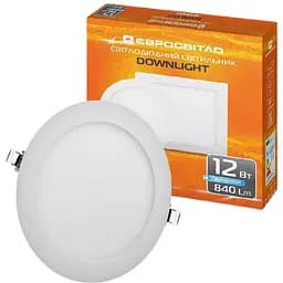 Світильник точковий врізний Євросвітло 12Вт коло LED-R-170-12 4200К (39180)