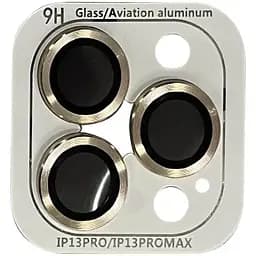 Защитное стекло на камеру Epik Metal Classic Gold для Apple iPhone 13 Pro / 13 Pro Max в упаковке золотое