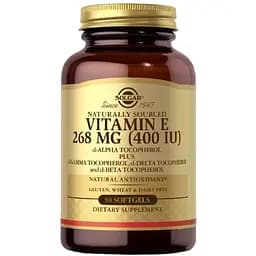 Витамин E Solgar Vitamin E d-Alpha Tocopherol & Mixed Tocopherols 268 мг 50 капсул