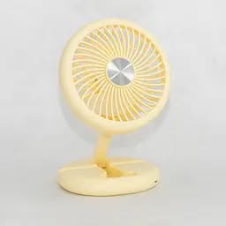 Вентилятор настільний Mini Fan W1646 жовтий, акумуляторний складаний, USB, 2 швидкості