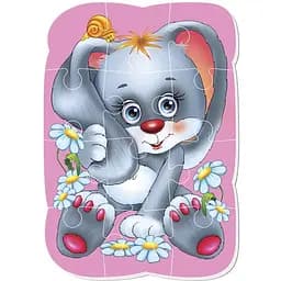 Пазлы на магните Vladi Toys Малюк зможе Зайчик А5 12 элементов (VT3301-03)