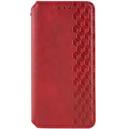 Шкіряний чохол-книжка GETMAN Cubic (PU) для Samsung Galaxy A24 4G Червоний