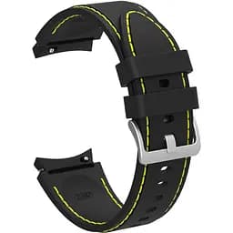 Браслет RLine для Samsung Galaxy Watch 4 - чорно-жовтий ширина кріплення 20мм силікон Watchbands (W45-1WB67641190)