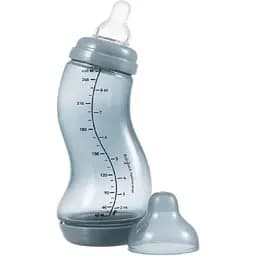 Антиколікова пляшечка для годування Difrax S-bot Natural Trend Stone із силіконовою соскою 250 мл (706T Stone)