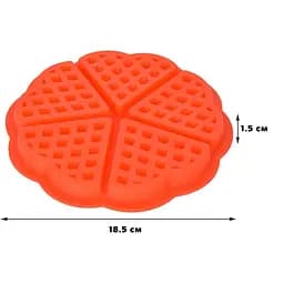 Силіконова форма для випічки вафель Серце, Kitchen Master Рожевий 86191 - мініатюра 5