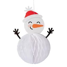 Підвіска-соти новорічна Novogod'ko Сніговик 3D паперова 20 см (974717)