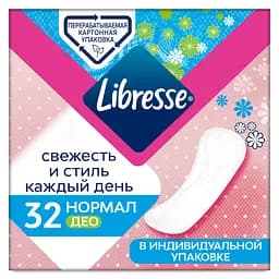 Щоденні прокладки Libresse Нормал Део 32 шт.