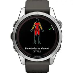 Смарт-годинник Garmin Fenix 7S Pro Solar Edition Silver with Graphite Band (010-02776-00) [90552] - мініатюра 3