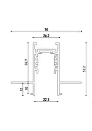 Світильник магнітний трековий Kloodi KDMG-LINE600 PC 24W 3K WH - мініатюра 2