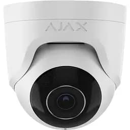 IP-камера Ajax дротова TurretCam, 8мп, 2.8мм, Poe, True WDR, IP 65, ІЧ 35м, аудіо, кут огляду 100° до 110°, купольна, біла