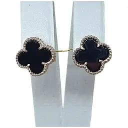 Золоті сережки Платон Конюшина з агатом. 1С128/67Б