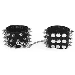 Наручники із шипами Art of Sex - Rose Spiked Leather Handcuffs, натуральна шкіра