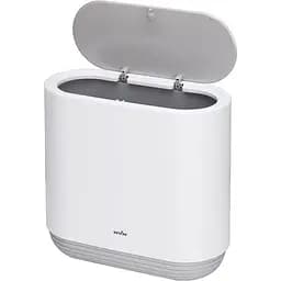 Ведро для мусора МВМ My Home BP-14 белое с серым 10 л (BP-14 WHITE/GRAY)