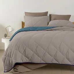 Покривало стьобане двостороннє Cosas Ocean Sand CS4 110х140 см (Blanket_68Sky_84Quartz_kt_87DarkBlue_110х140) - мініатюра 8