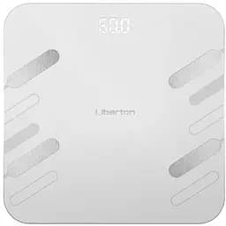 Ваги підлогові Liberton LBS-0815 SMART, Grey, LCD-дисплей, синхронизація по Bluetooth, максимальна вага 180кг, точність вимірювання 50г, матеріал поверхні ударостійке скло, індикатор заряду, індикатор перевантаження, живлення 3*AAA (у комплекті)