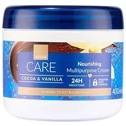 Живильний крем для обличчя рук та тіла Avon з маслом какао та екстрактом ванілі 400мл (158511231)