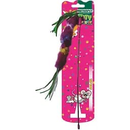 Іграшка для котів Tatrapet Caty funny дражнилка з різнобарвним пір'ям 45 см 