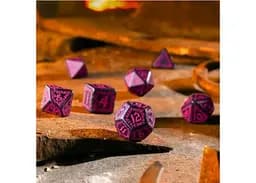 Набір кубиків Runic Shimmering black with magenta Dice Set , 7 шт. (SRUN08) - мініатюра 4