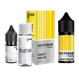 Набор компонентов для самозамеса солевой заправки Octobar Classic 30мл Crazy Melon Арбуз Дыня Айс, 0-50 мг (18295)