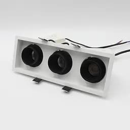 Вбудований світильник Skarlat RSL74092-3 3x10W WH+BK 3000K - мініатюра 2