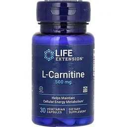 Жироспалювач Life Extension L-Carnitine 500 mg 30 вегакапсул
