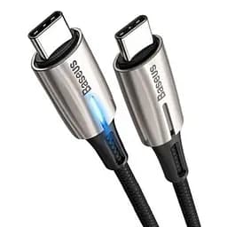 Кабель Baseus Water Drop-Shaped Lamp Cable Type-C to Type-C 1m CATSD-J01 Black