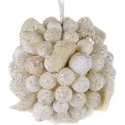 Ялинкова прикраса Lefard Куля 10 см молочна (66-115)