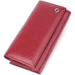 Модний жіночий гаманець на магнітах із натуральної шкіри ST Leather 23113 бордовий