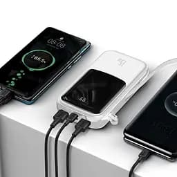 Зовнішній акумулятор Baseus Qpow 20000 mAh із вбудованим кабелем Type-C PPQD-G02 білий - мініатюра 3
