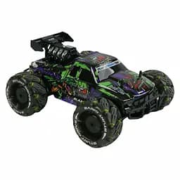 Радіокерована трюкова машина RQ 3039-01, роликові колеса, акумулятор 3.7V, пульт 2.4G, світло, звук, музика, Зелена