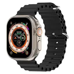 Силіконовий ремінець на смарт-годинник для Apple Watch 42,44,45,46,49 mm, Ocean Band, black, зі зручною застібкою, для годинника епл вотч, спортивний, ArmorStandart (ARM74244) - мініатюра 2