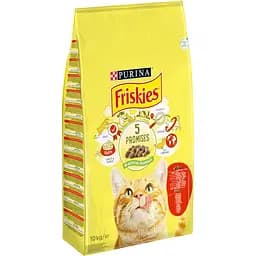 Уцінка. Сухий корм для котів Friskies з яловичиною, куркою та овочами 10 кг  