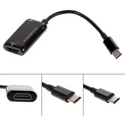 Адаптер для виведення відео type C на HDMI перехідник HDTV 4К з кабелем 15 см