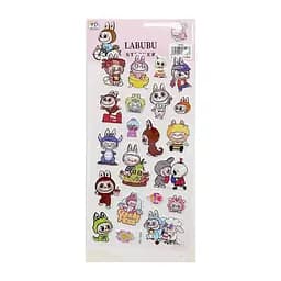 Детский набор наклеек "Лабубу" Bambi YG0328(Pink) микс, 10х22 см