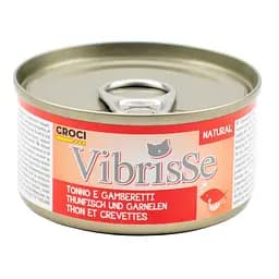 Консервований корм для котів з тунцем та креветками у соусі Croci Vibrisse 70 г