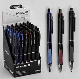 Ручка автоматична Scholar V5/С 37087 Vinson 0,7мм, кулькова синя (6900067370877) - мініатюра 2