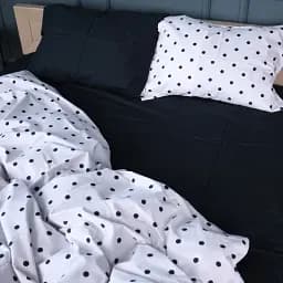 Простыня MirSon Сатин 22-1371 Black & White Sports 150х220 см (2200010474206)