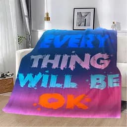 Плед 3D мотиваційний Every Thing Will Be Ok 2743_B 12825 135х160 см