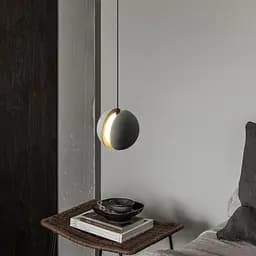 Підвіс MOON CONCRETE у вигляді розділеної сірої бетонної кулі Line.F MJ 169-140 GR