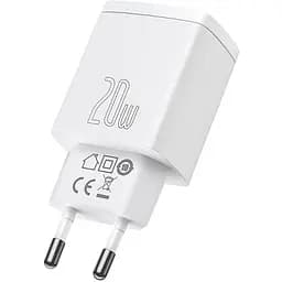 Зарядний пристрій Baseus Compact Quick Charger 20W USB-A/USB-C White - мініатюра 3
