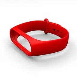 Силіконовий ремінець для фітнес браслета XiaomiXiaomi Smart Band 5 6 7 Red Червоний